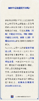 【人社日课】技能提升补贴如何申请？