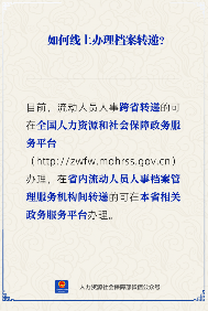 【人社日课】档案转递能线上办理吗？