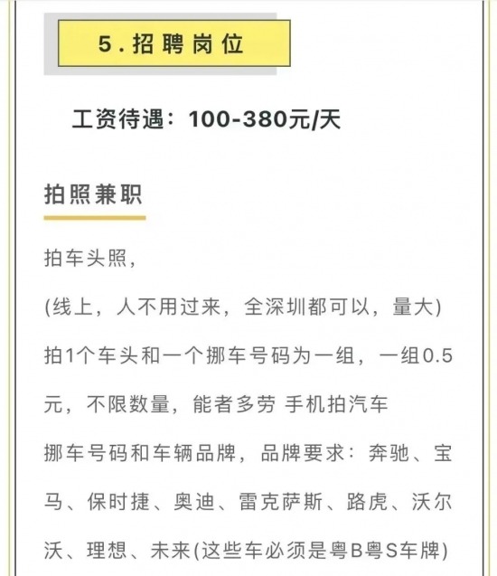 代拍车牌，5毛一张？这类兼职做不得！