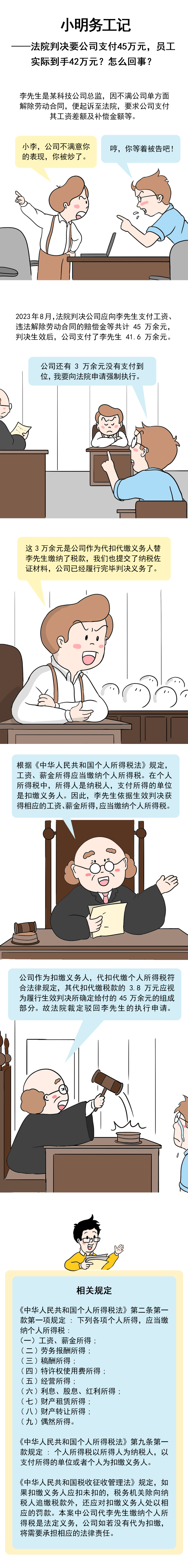 法院判决公司支付45万员工仅得42万 差额去向揭秘