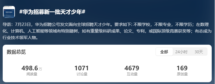 华为启动新一批天才少年招聘 不限学校专业学历 华为启动新一批天才少年招聘 不限学校专业学历