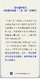 非应届生能报三支一扶吗？政策解读来了