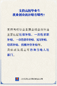 高校毕业生就业创业补贴政策详解