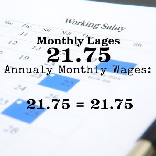 月工资计算中，21.75天是怎么来的？