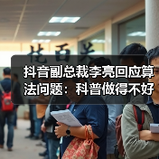 抖音副总裁李亮回应算法问题：科普做得不好，透明度不够
