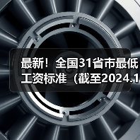最新！全国31省市最低工资标准（截至2024.12.1）