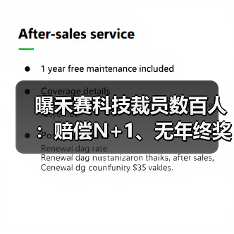 曝禾赛科技裁员数百人：赔偿N+1、无年终奖