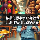 按最低标准缴15年社保，退休后可以领多少养老金？（以北京上海为例）