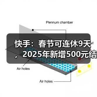快手：春节可连休9天，2025年新增500元结婚礼金