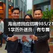海底捞回应招聘985/211学历外送员:有专属培养计划 海底捞回应招聘985/211学历外送员:有专属培养计划