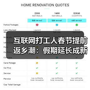 互联网打工人春节提前返乡潮:假期延长成新趋势? 互联网打工人春节提前返乡潮:假期延长成新趋势?