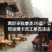 离职审批要走26道？公司设障卡员工是否违法？