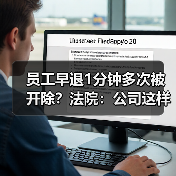 员工早退1分钟多次被开除?法院:公司这样做违法! 员工早退1分钟多次被开除?法院:公司这样做违法!