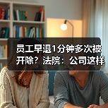 员工早退1分钟多次被开除?法院:公司这样做违法! 员工早退1分钟多次被开除?法院:公司这样做违法!