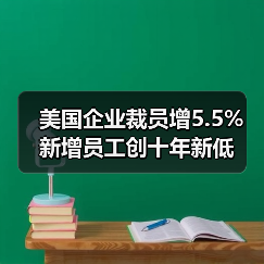 美国企业裁员增5.5% 新增员工创十年新低 美国企业裁员增5.5% 新增员工创十年新低