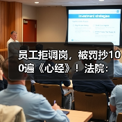 员工拒调岗,被罚抄100遍《心经》!法院:职场霸凌,赔12.5万! 员工拒调岗,被罚抄100遍《心经》!法院:职场霸凌,赔12.5万!