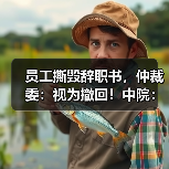 员工撕毁辞职书,仲裁委:视为撤回!中院:错,撤销裁决 员工撕毁辞职书,仲裁委:视为撤回!中院:错,撤销裁决