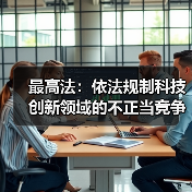 最高法：依法规制科技创新领域的不正当竞争和垄断行为