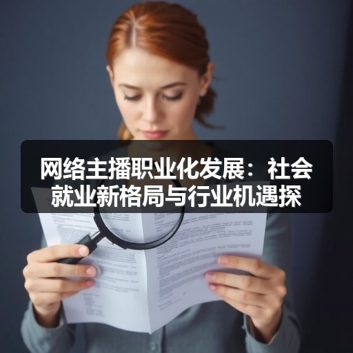 网络主播职业化发展：社会就业新格局与行业机遇探析