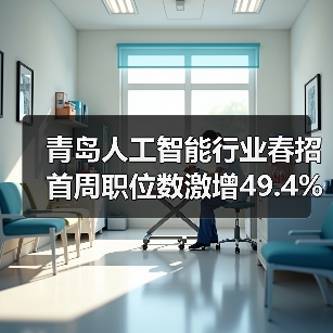 青岛人工智能行业春招首周职位数激增49.4%领跑全国 青岛人工智能行业春招首周职位数激增49.4%领跑全国