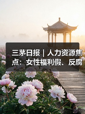 三茅日报|人力资源焦点:女性福利假、反腐通报及AI趋势 三茅日报|人力资源焦点:女性福利假、反腐通报及AI趋势
