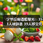 字节反腐通报曝光:353人被辞退 39人移交司法 字节反腐通报曝光:353人被辞退 39人移交司法